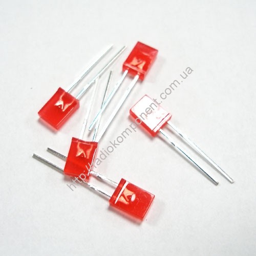 LED 5x2x7mm Red matte 80-120mcd