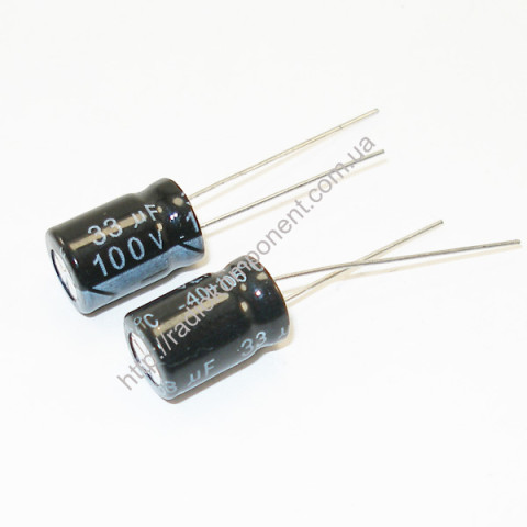 Capacitor 33mF 100V 8x12mm