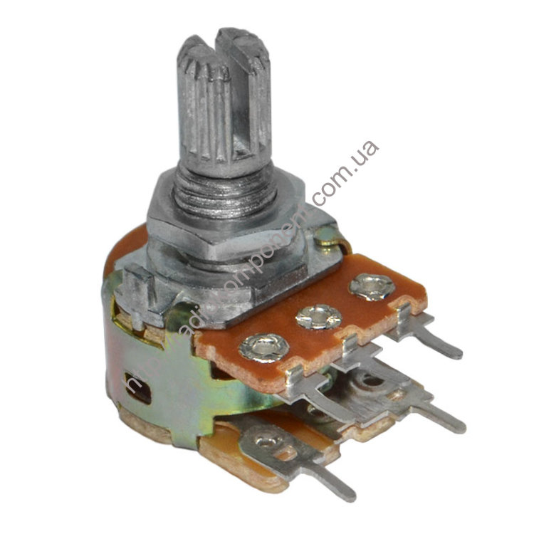 Резистор змінний 50 kОм B 5pin із вимикачем, шток L=15mm