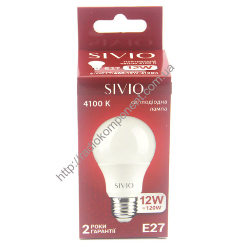 SIV-E27-A60-12W-4100K LED bulb