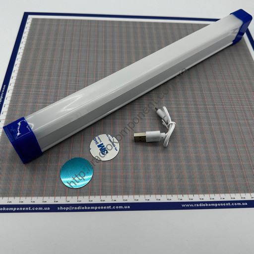 Переносная LED лампа с аккумулятором 32 см и магнитым креплением