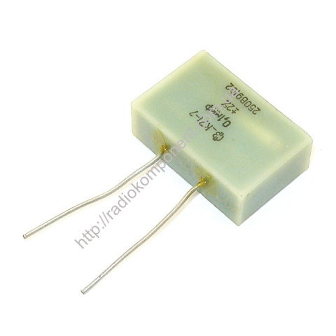 Capacitor K71-7 0.1 microfarad 250v 2%