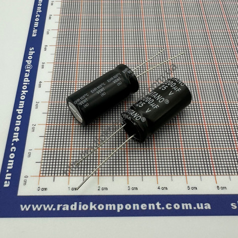 Конденсатор 2200uF 25V 13x26mm (EHR222M25BA) Hitano