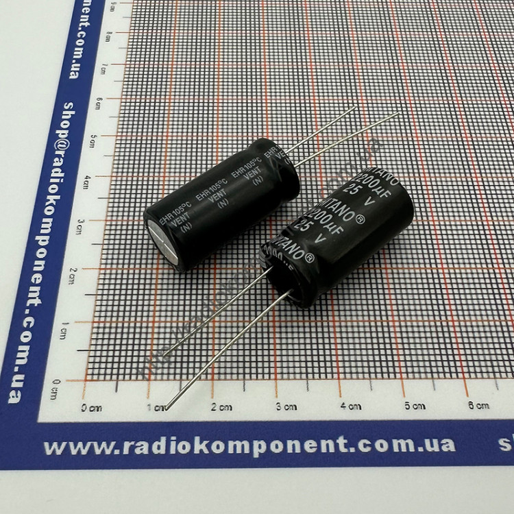 Capacitor 2200uF 25V 13x26mm (EHR222M25BA) Hitano
