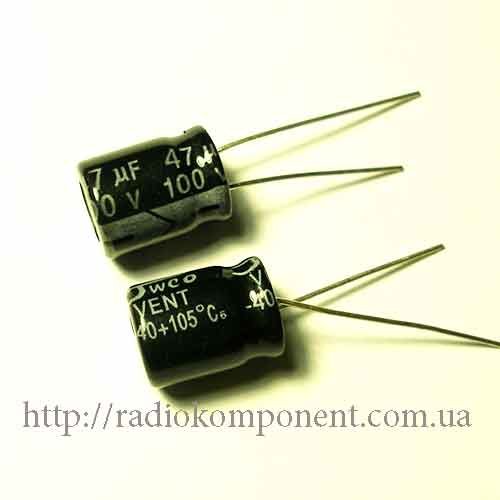 Конденсатор 47mF 100V 10x13mm