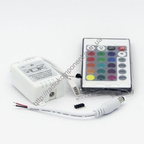 72W 12V 6А RGB ИК контроллер для светодиодных лент