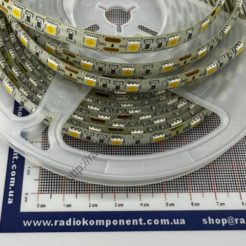 300WWF5050-12, (2700K-3500K) warm white smd 5050 LED strip, IP65, 1 meter
