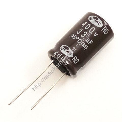 Capacitor 33mF 400V 16x26mm