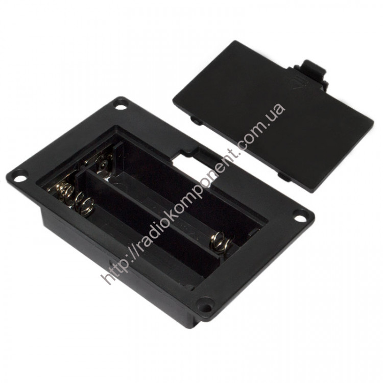 Батарейный отсек 2xAA с крышкой и фланцами под корпус