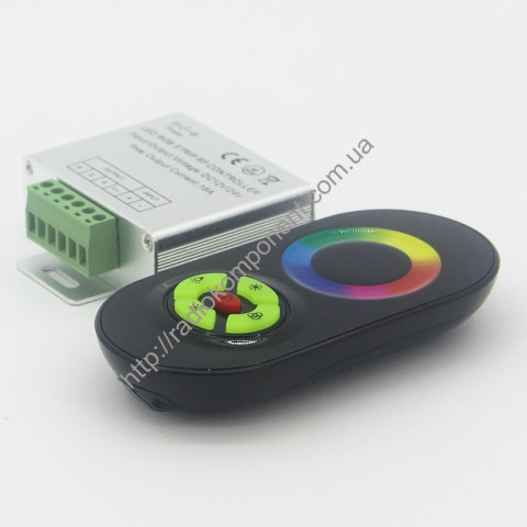 12/24V 18А RGB радио сенсорный контроллер для светодиодных лент черный пульт