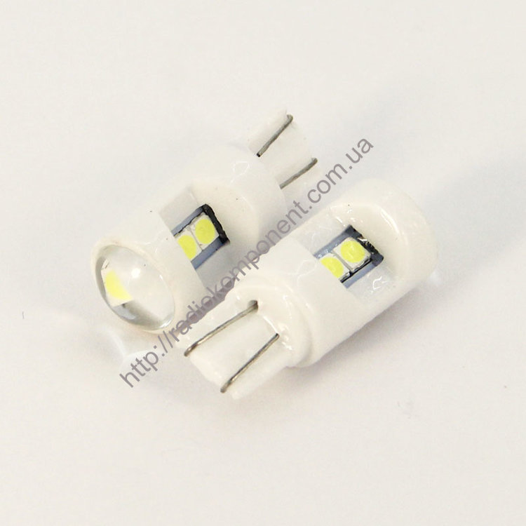 Car lamp T10-3030-6SMD ceramics with lens 1.5W white