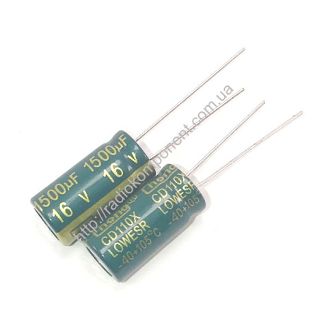 Capacitor 1500mF 16V 10x20mm LOW ESR