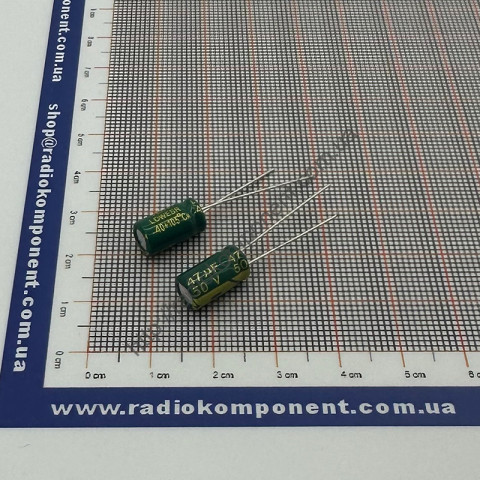 Capacitor 47mF 50V 6x11mm Low ESR
