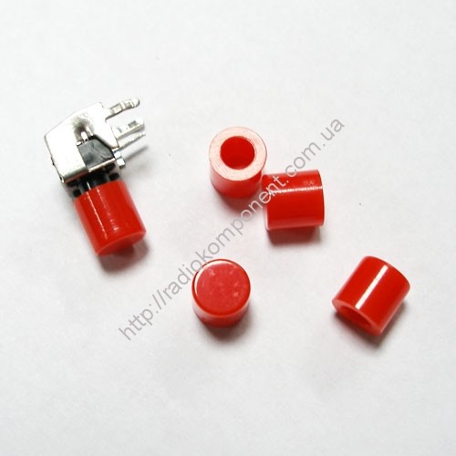 Ковпачок кнопки 6х6мм, червоний