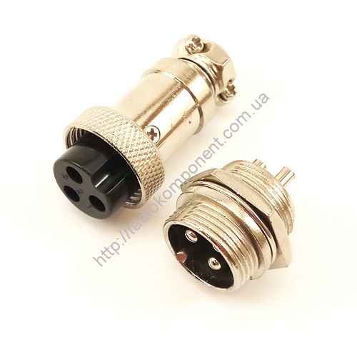 Роз'єм GX16-3 (комплект)