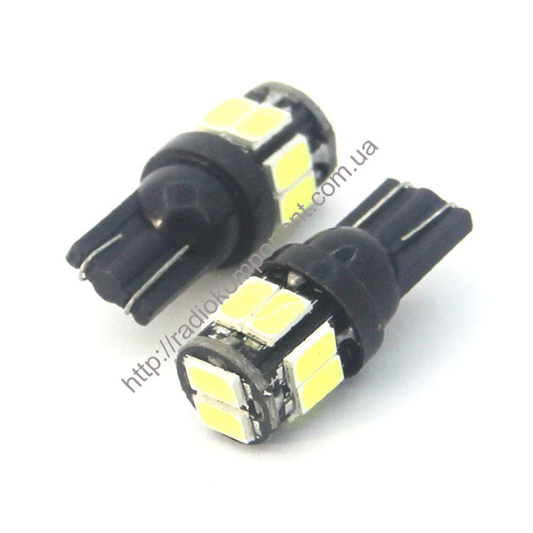 Автолампа T10-5630-10smd белая