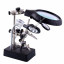 Holder with LED light, soldering iron stand and magnifier (third hand) MG16129-C (ZD126-3)