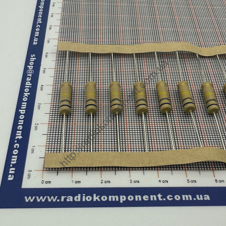 Resistor (+/- 5%) 2W 680 kOhm Ø5x15mm (CFR2W680KJ)