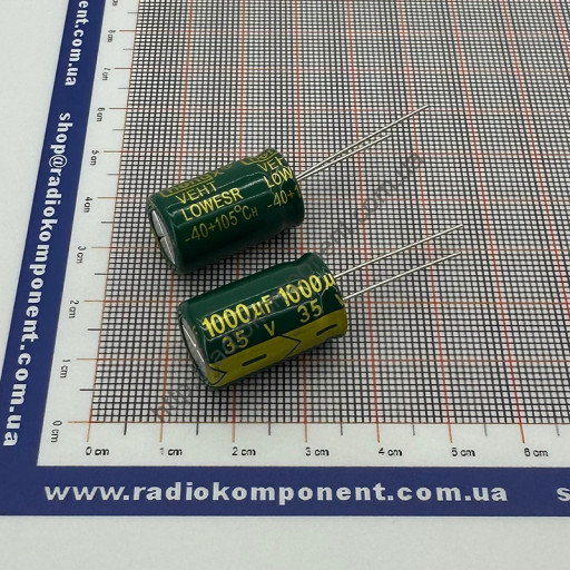 Конденсатор 1000mF 35V 13x21mm Low ESR