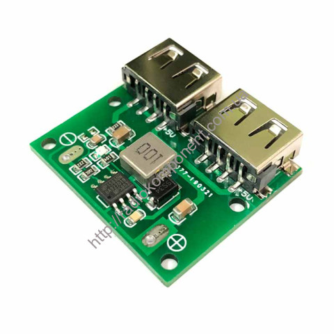 DC-DC 2xUSB 5.2V/3A перетворювач знижувальний вх. 6-26V