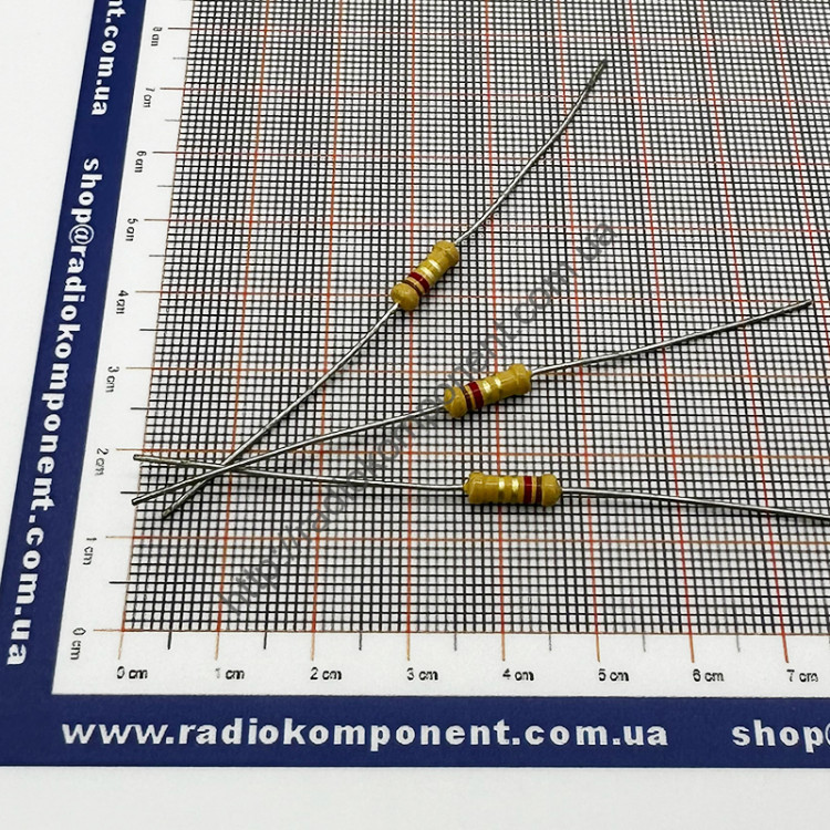 Резистор (+/-5%) 1Вт 1,2 Ом Ø3,5x10mm mini size