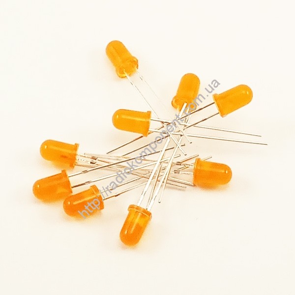 Світлодіод 5мм помаранчевий дифузний