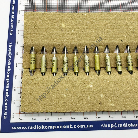 Capacitor K53-4AV 10 uF 20V 10%, niobium
