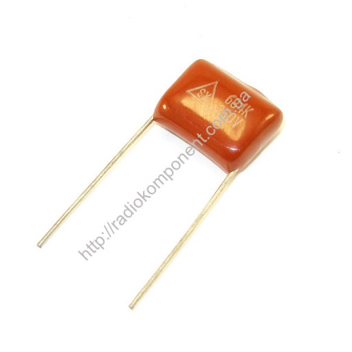 Конденсатор CL21 0.68uF 250V ±10% 17х13мм