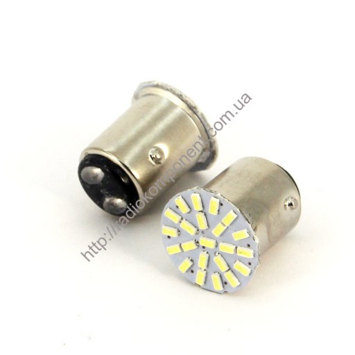 Автолампа T25-3014-22SMD 1157 белая 2-х контактная