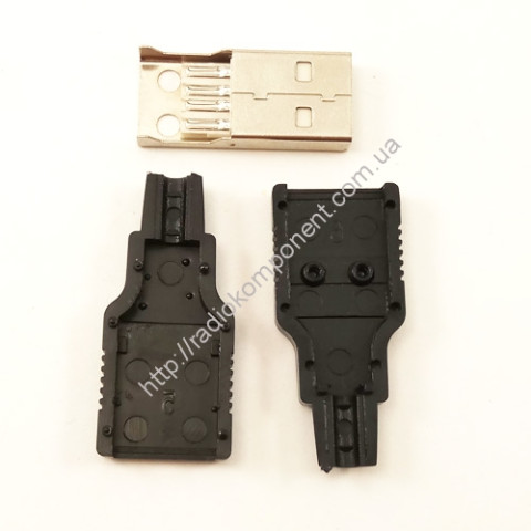 USB штекер, розбірний, тип А, 4pin
