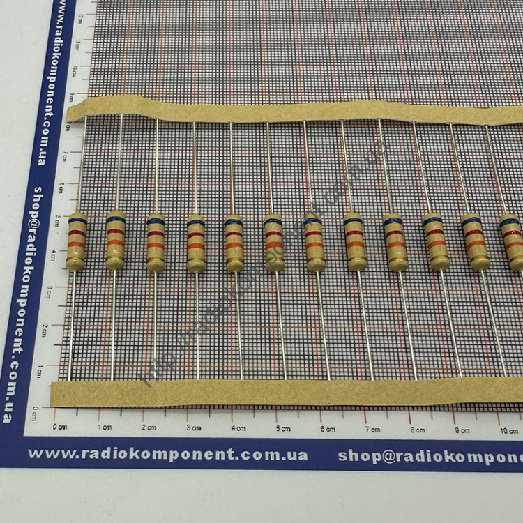 Резистор (+/-5%) 2Вт 62 кОм Ø5x15mm (CFR2W62КJ)