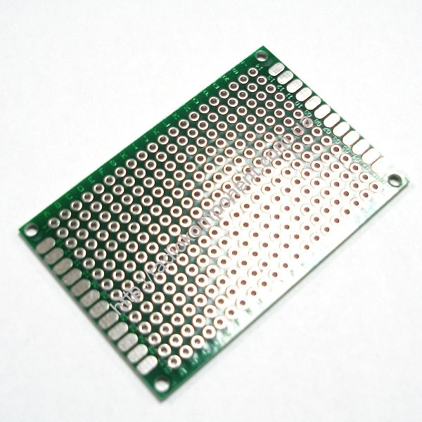 Макетная плата двусторонняя 40х60 мм с металлизацией отверстий 2.54 мм