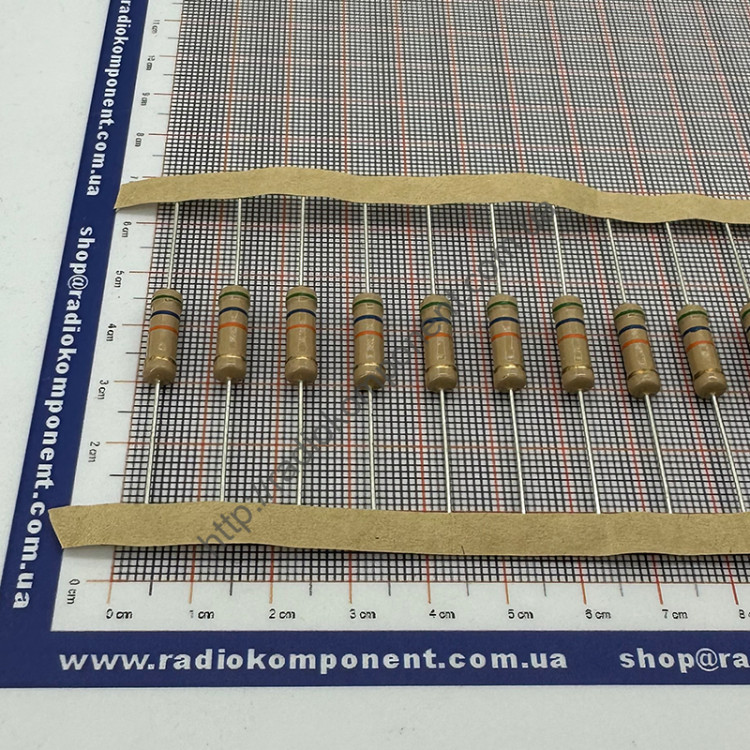 Резистор (+/-5%) 2Вт 56 кОм Ø5x15mm (CFR2W56КJ)