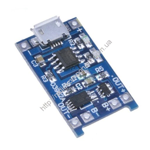 Зарядное устройство 18650 Micro USB с защитой.