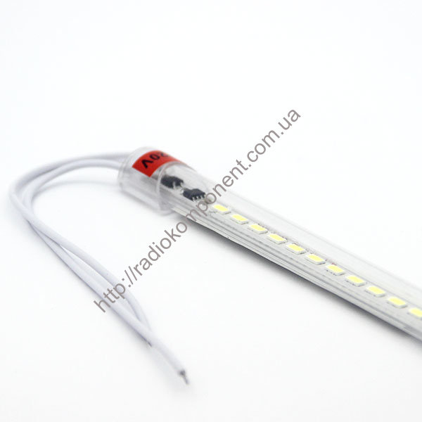 Светодиодная линейка 60см 220V 8W 6500K Plastic прозрачный
