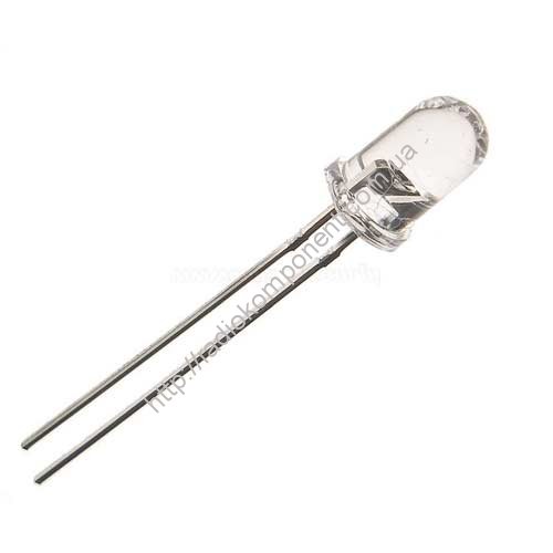 Светодиод 3мм белый прозрачный