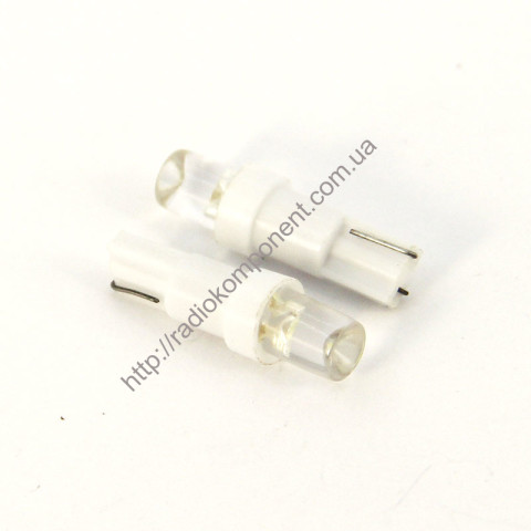 Автолампа T5-вогнутая 1 LED 12v белая
