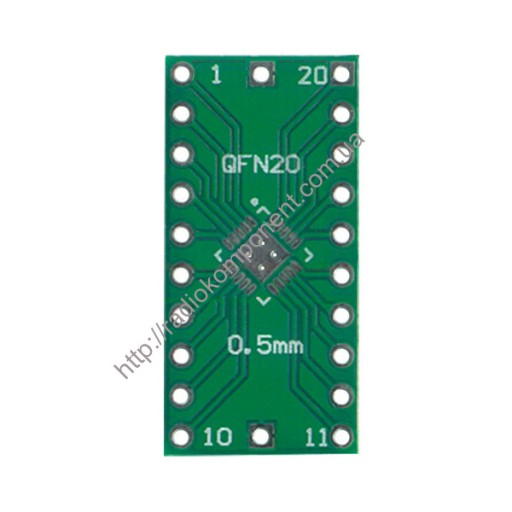 Макетная плата QFN20 0.5/0.65mm на DIP20