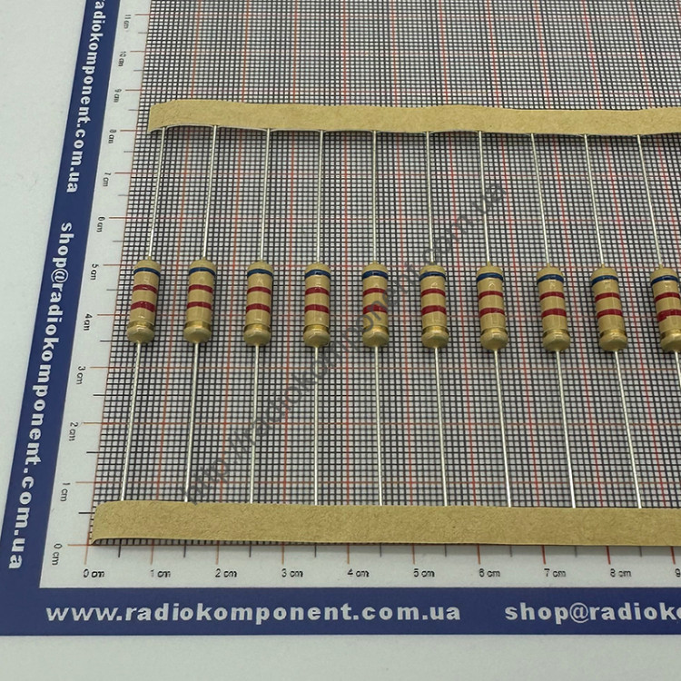 Резистор (+/-5%) 2Вт 6,2 кОм Ø5x15mm (CFR2W6К2J)