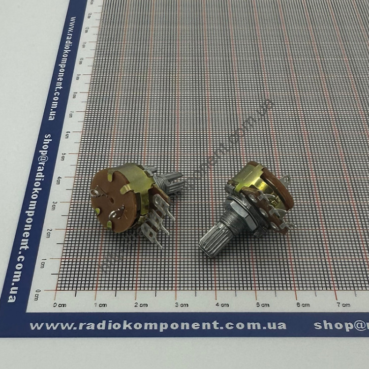 Variable resistor 200 kOhm S16KN1-B200K 5pin with switch, stem L=15mm
