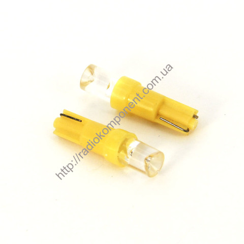 Car lamp T5-concave 1 LED 12v yellow