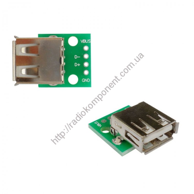 USB-AF PCB socket on the board